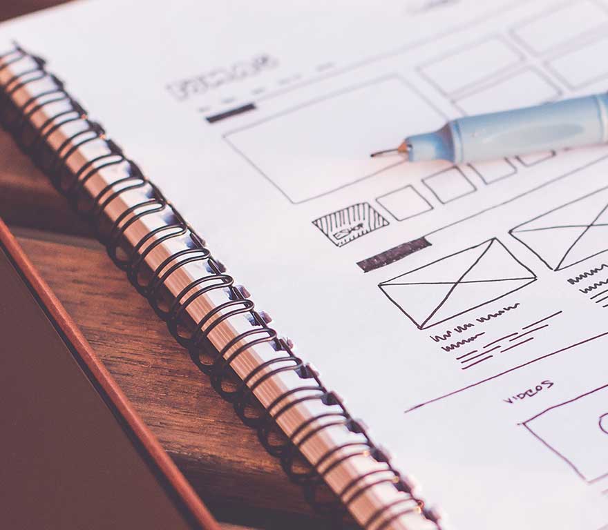 design sheet and pen